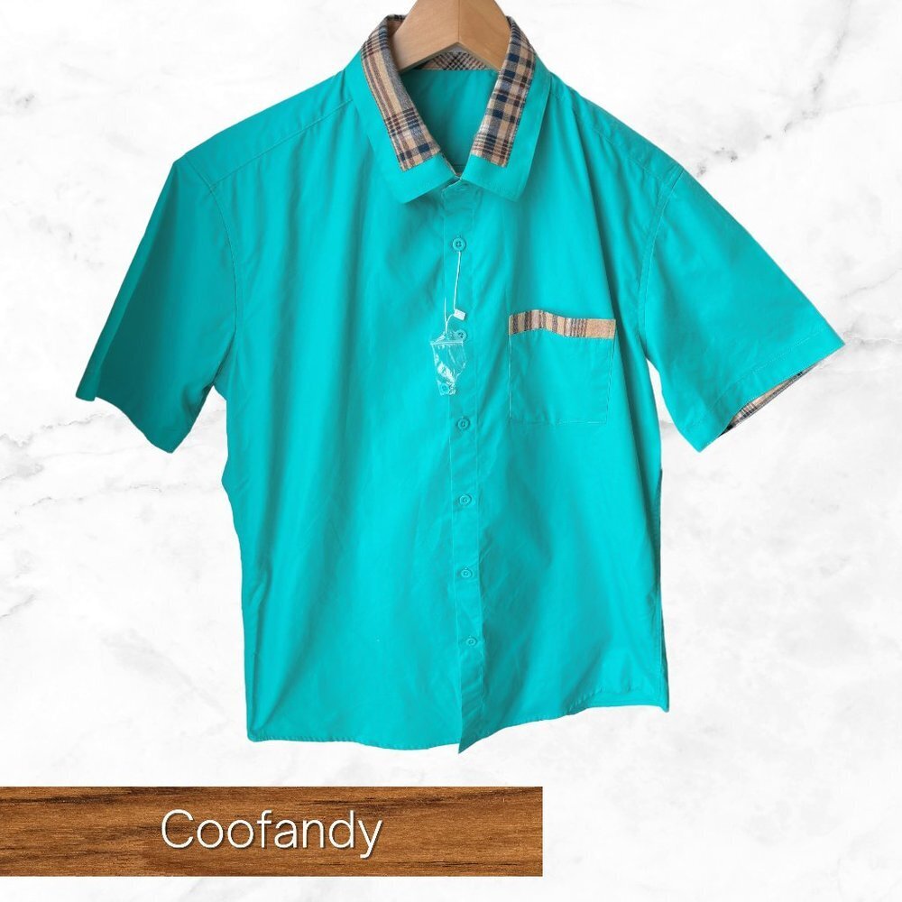 Coofandy size small short sleeve button up shirt